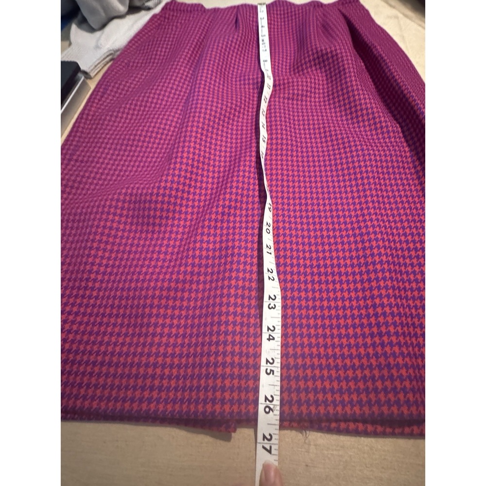3 Piece Carlisle Suit Wool Blazer Skirt And Scarf Size 14 Red And Purple - Picture 11 of 12